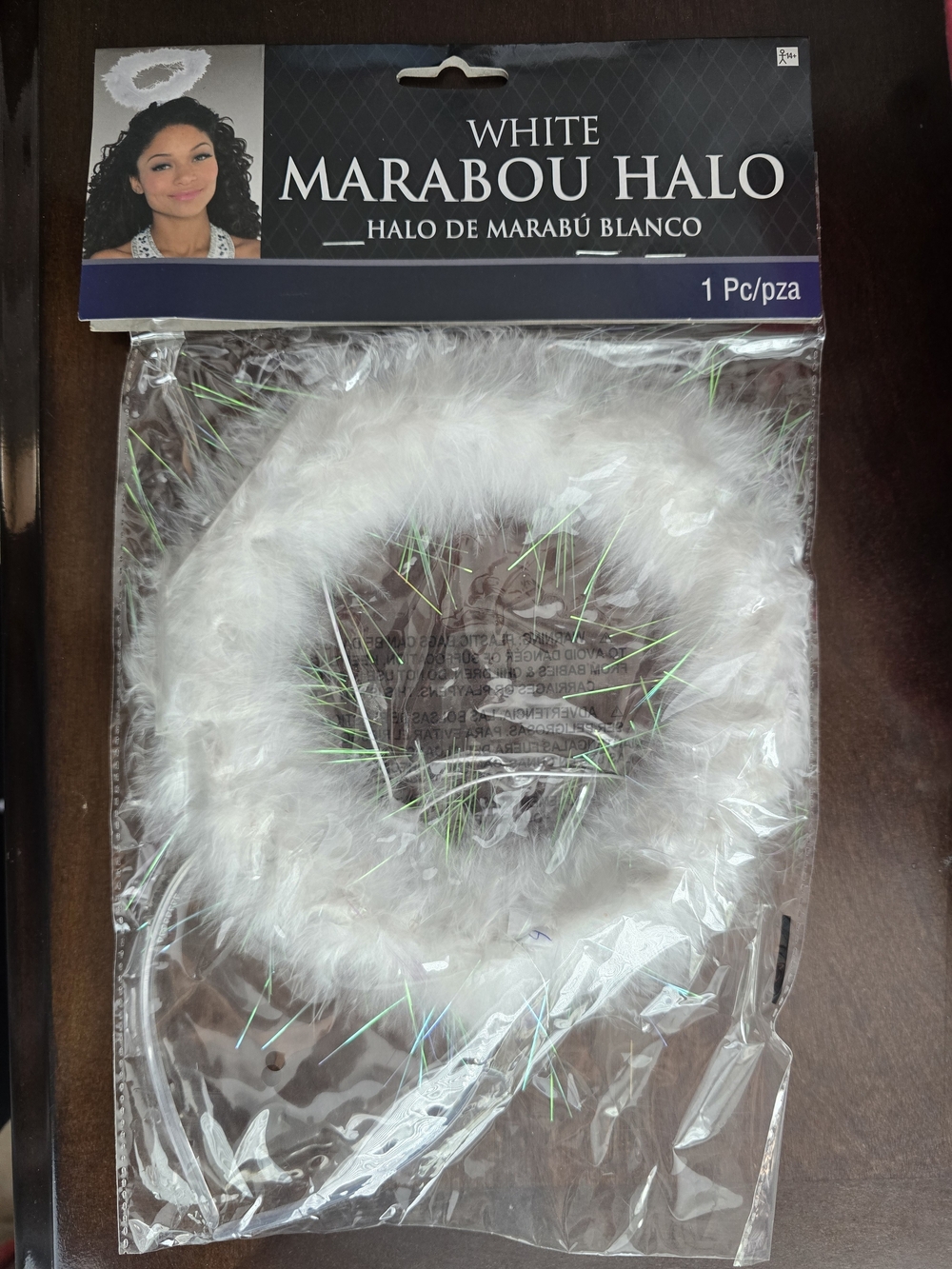 White Feather Headband -Halo